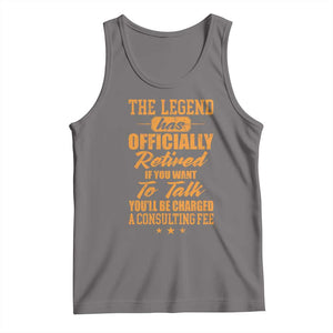 The Legend Has Retired Tank Top Funny Retirement Party Gag Gift TS10 Deep Heather Print Your Wear