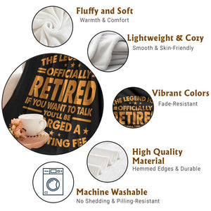 Funny Retirement Throw Blanket Funny The Legend Has Retired TS10 Print Your Wear