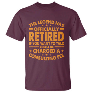 Funny Retirement T Shirt Funny The Legend Has Retired TS10 Maroon Print Your Wear
