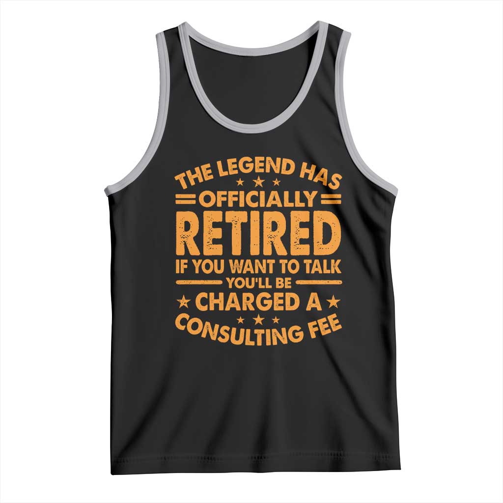 Funny Retirement Tank Top Funny The Legend Has Retired TS10 Black Athletic Heather Print Your Wear