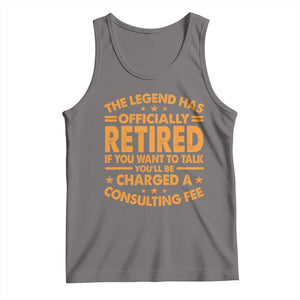 Funny Retirement Tank Top Funny The Legend Has Retired TS10 Deep Heather Print Your Wear