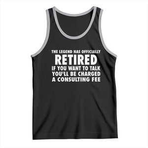 Funny Retirement Tank Top Funny The Legend Has Retired Grandpa Dad Humor TS10 Black Athletic Heather Print Your Wear
