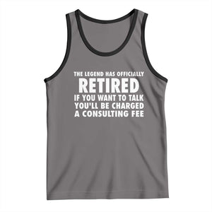 Funny Retirement Tank Top Funny The Legend Has Retired Grandpa Dad Humor TS10 Deep Heather Black Print Your Wear