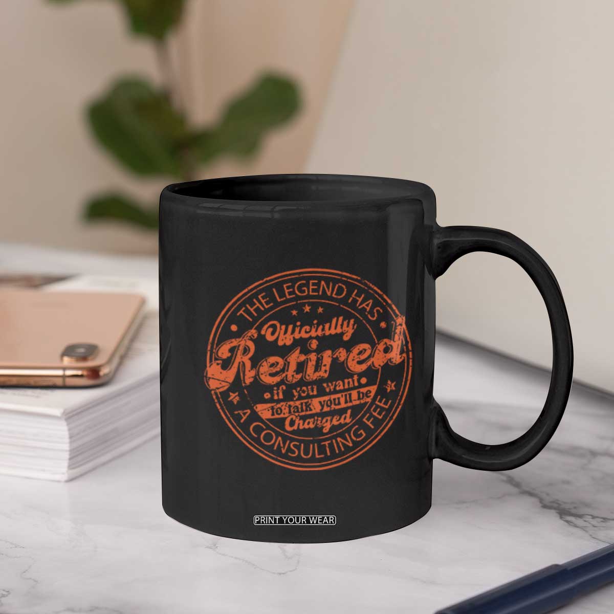 The Legend Has Retired Coffee Mug Retro Funny Retirement Gift Dad Humor TS10 Print Your Wear