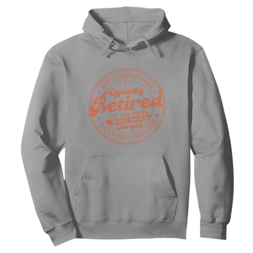 The Legend Has Retired Hoodie Retro Funny Retirement Gift Dad Humor TS10 Sport Gray Print Your Wear