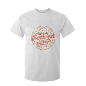 The Legend Has Retired T Shirt For Kid Retro Funny Retirement Gift Dad Humor TS10 White Print Your Wear
