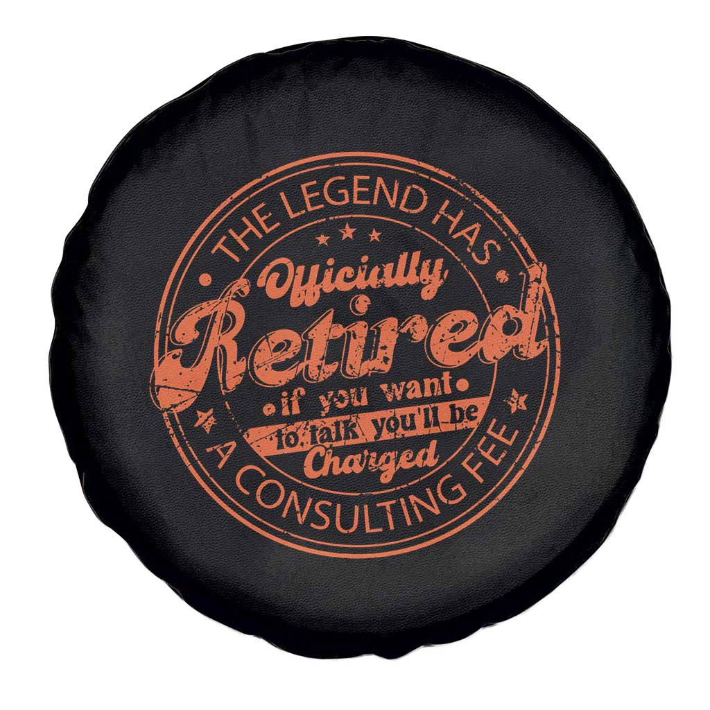 The Legend Has Retired Spare Tire Cover Retro Funny Retirement Gift Dad Humor TS10 Print Your Wear