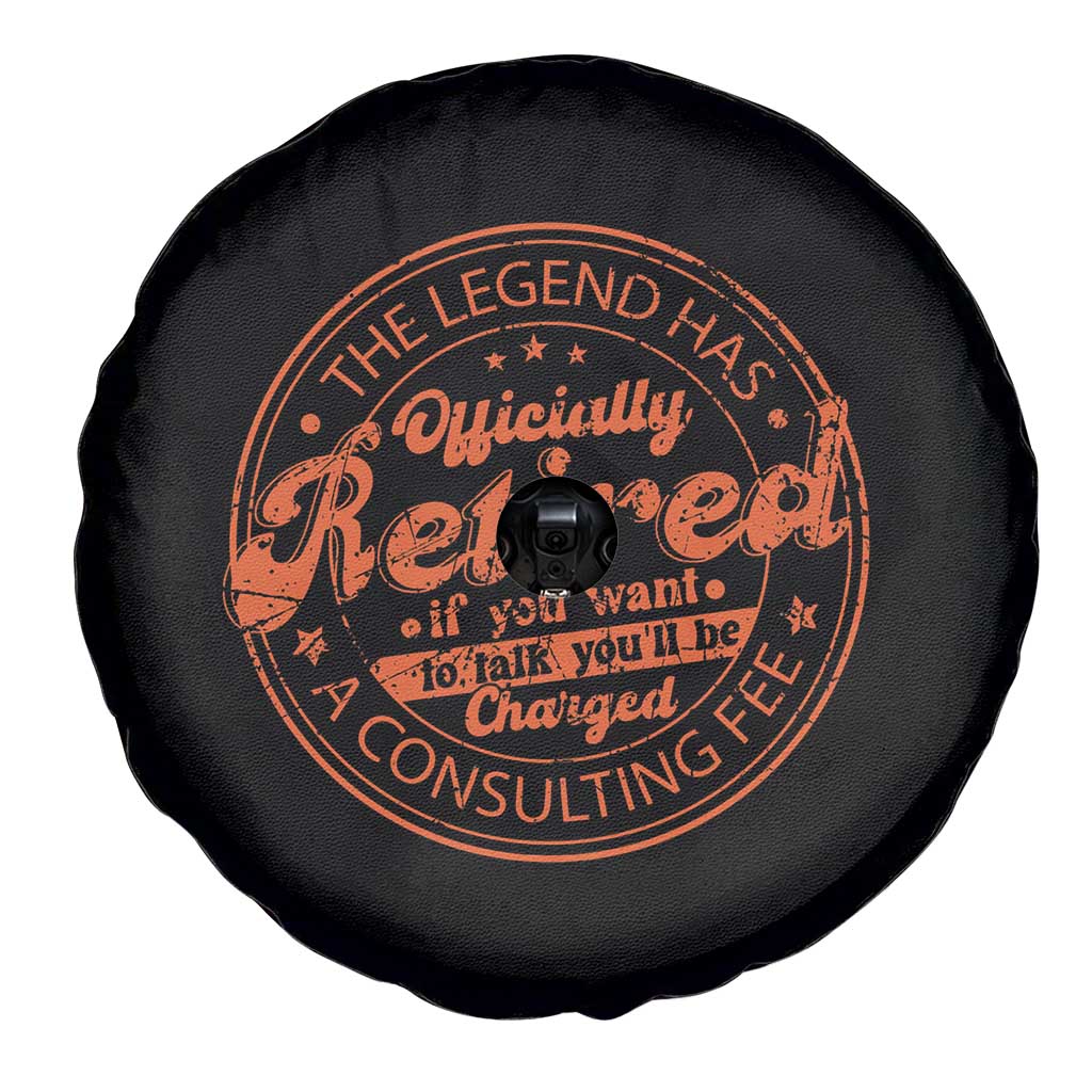 The Legend Has Retired Spare Tire Cover Retro Funny Retirement Gift Dad Humor TS10 Print Your Wear