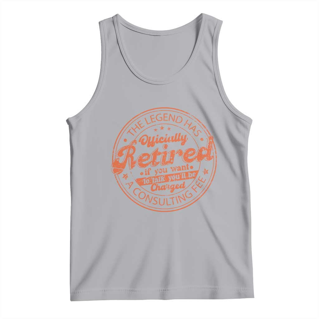 The Legend Has Retired Tank Top Retro Funny Retirement Gift Dad Humor TS10 Athletic Heather Print Your Wear