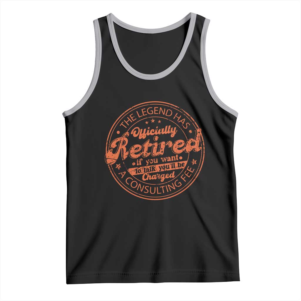 The Legend Has Retired Tank Top Retro Funny Retirement Gift Dad Humor TS10 Black Athletic Heather Print Your Wear