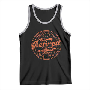 The Legend Has Retired Tank Top Retro Funny Retirement Gift Dad Humor TS10 Black Athletic Heather Print Your Wear