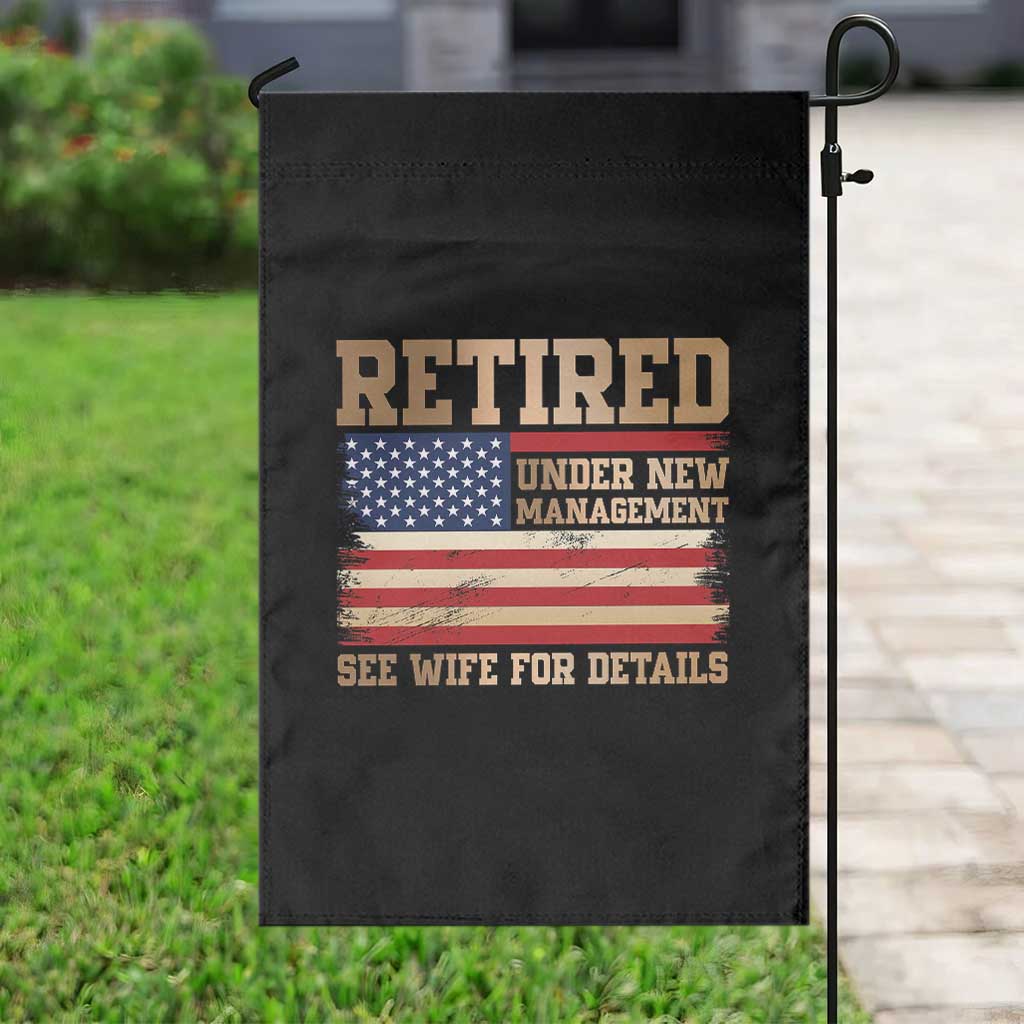 Funny Retirement Garden Flag See Wife For Details Husband Dad Grandpa Humor US Flag TS10 Print Your Wear