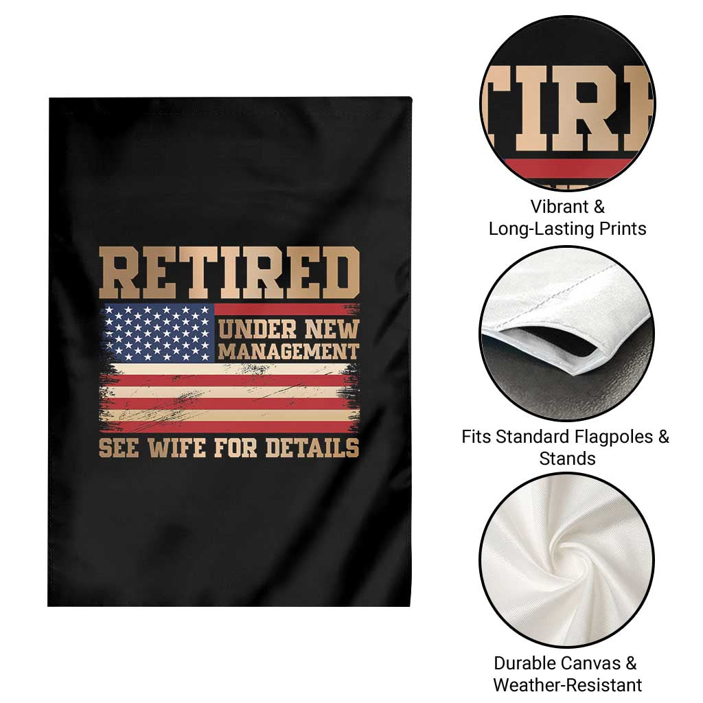 Funny Retirement Garden Flag See Wife For Details Husband Dad Grandpa Humor US Flag TS10 Print Your Wear