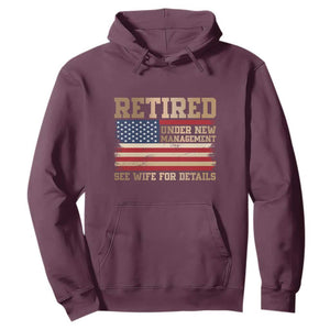 Funny Retirement Hoodie See Wife For Details Husband Dad Grandpa Humor US Flag TS10 Maroon Print Your Wear