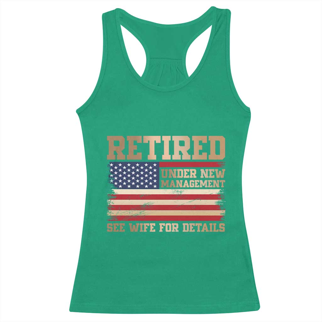 Funny Retirement Racerback Tank Top See Wife For Details Husband Dad Grandpa Humor US Flag TS10 Irish Green Print Your Wear
