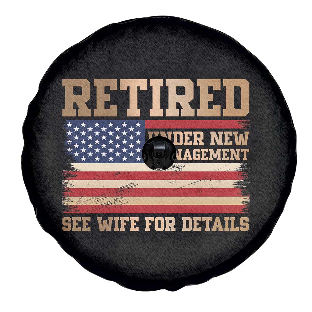 Funny Retirement Spare Tire Cover See Wife For Details Husband Dad Grandpa Humor US Flag TS10 Print Your Wear