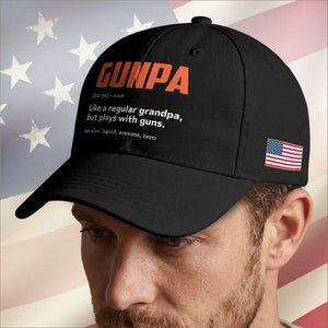 Funny Gunpa Baseball Cap Gun Lover Grandpa Pro Gun Enthusiast TS10 Print Your Wear