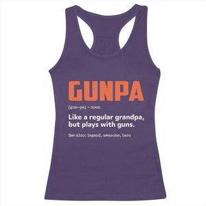 Funny Gunpa Racerback Tank Top Gun Lover Grandpa Pro Gun Enthusiast TS10 Purple Print Your Wear