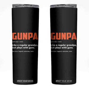 Funny Gunpa Skinny Tumbler Gun Lover Grandpa Pro Gun Enthusiast TS10 Black Print Your Wear