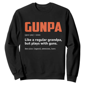 Funny Gunpa Sweatshirt Gun Lover Grandpa Pro Gun Enthusiast TS10 Black Print Your Wear