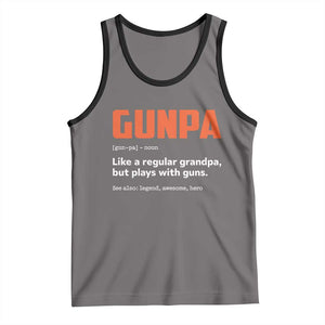 Funny Gunpa Tank Top Gun Lover Grandpa Pro Gun Enthusiast TS10 Deep Heather Black Print Your Wear