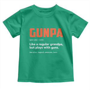 Funny Gunpa Toddler T Shirt Gun Lover Grandpa Pro Gun Enthusiast TS10 Irish Green Print Your Wear