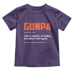Funny Gunpa Toddler T Shirt Gun Lover Grandpa Pro Gun Enthusiast TS10 Purple Print Your Wear