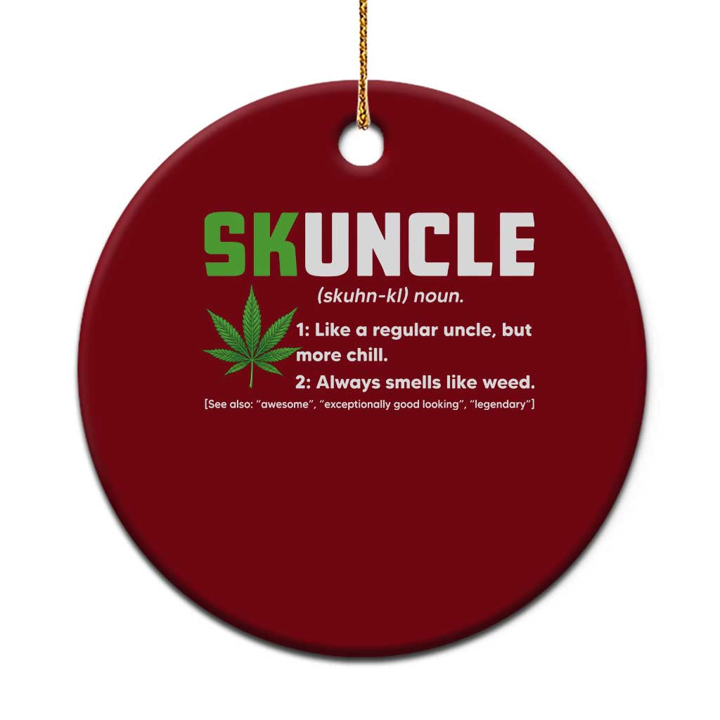 Funny Uncle Weed Smoker Ceramic Ornament Skuncle Definition Funny Weed Pot Cannabis Marijuana TS10 1pc Red Print Your Wear