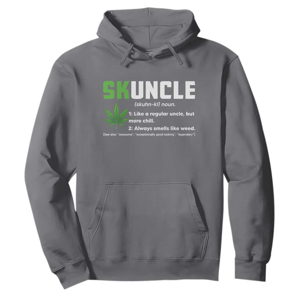 Funny Uncle Weed Smoker Hoodie Skuncle Definition Funny Weed Pot Cannabis Marijuana TS10 Charcoal Print Your Wear