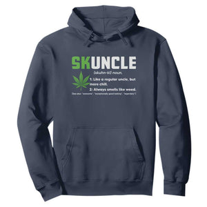 Funny Uncle Weed Smoker Hoodie Skuncle Definition Funny Weed Pot Cannabis Marijuana TS10 Navy Print Your Wear