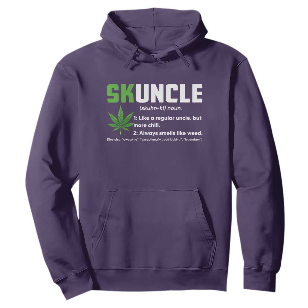 Funny Uncle Weed Smoker Hoodie Skuncle Definition Funny Weed Pot Cannabis Marijuana TS10 Purple Print Your Wear