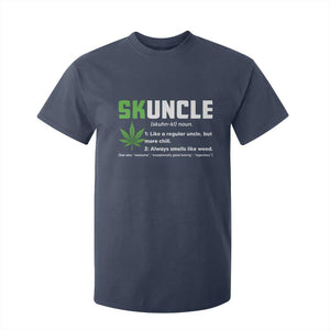Funny Uncle Weed Smoker T Shirt For Kid Skuncle Definition Funny Weed Pot Cannabis Marijuana TS10 Navy Print Your Wear