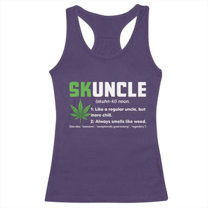 Funny Uncle Weed Smoker Racerback Tank Top Skuncle Definition Funny Weed Pot Cannabis Marijuana TS10 Purple Print Your Wear