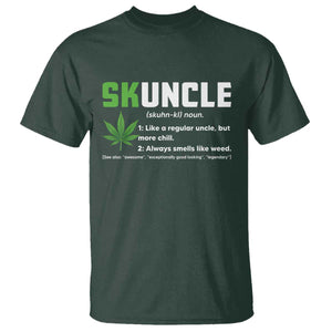 Funny Uncle Weed Smoker T Shirt Skuncle Definition Funny Weed Pot Cannabis Marijuana TS10 Dark Forest Green Print Your Wear