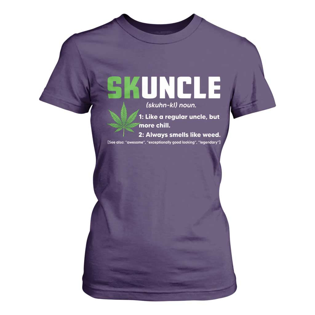 Funny Uncle Weed Smoker T Shirt For Women Skuncle Definition Funny Weed Pot Cannabis Marijuana TS10 Purple Print Your Wear