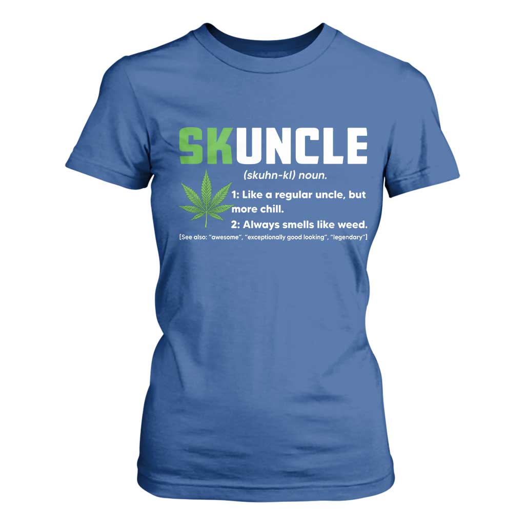 Funny Uncle Weed Smoker T Shirt For Women Skuncle Definition Funny Weed Pot Cannabis Marijuana TS10 Royal Blue Print Your Wear