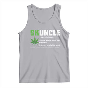 Funny Uncle Weed Smoker Tank Top Skuncle Definition Funny Weed Pot Cannabis Marijuana TS10 Athletic Heather Print Your Wear