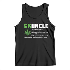 Funny Uncle Weed Smoker Tank Top Skuncle Definition Funny Weed Pot Cannabis Marijuana TS10 Black Print Your Wear
