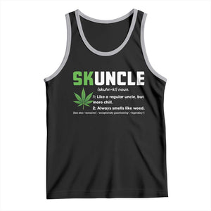 Funny Uncle Weed Smoker Tank Top Skuncle Definition Funny Weed Pot Cannabis Marijuana TS10 Black Athletic Heather Print Your Wear