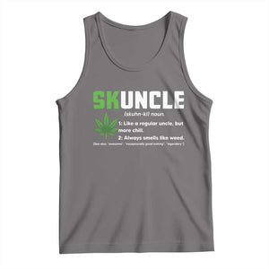 Funny Uncle Weed Smoker Tank Top Skuncle Definition Funny Weed Pot Cannabis Marijuana TS10 Deep Heather Print Your Wear