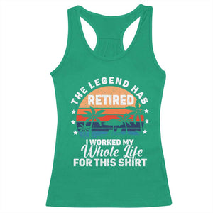 Funny Retirement Racerback Tank Top Retro Vintage I Worked My Whole Life for This Shirt TS10 Irish Green Print Your Wear