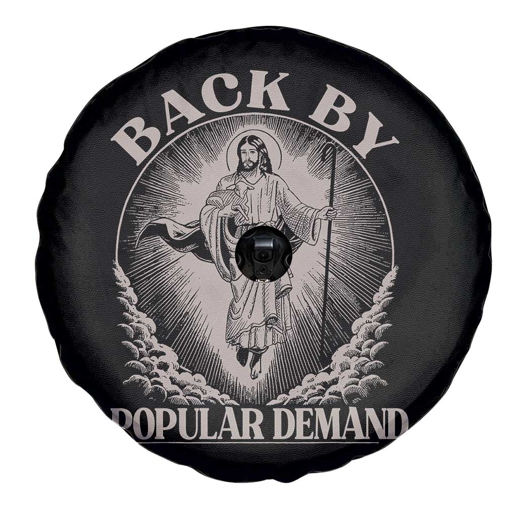 Funny Jesus Back Spare Tire Cover Retro Funny Sayings Easter Back By Popular Demand TS10 Print Your Wear