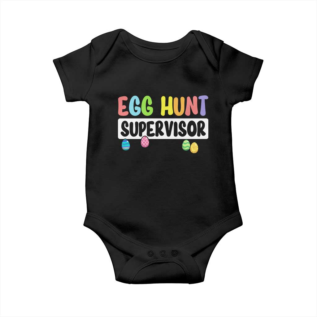 Easter Egg Hunt Supervisor Baby Onesie Funny Mom Dad TS10 Black Print Your Wear