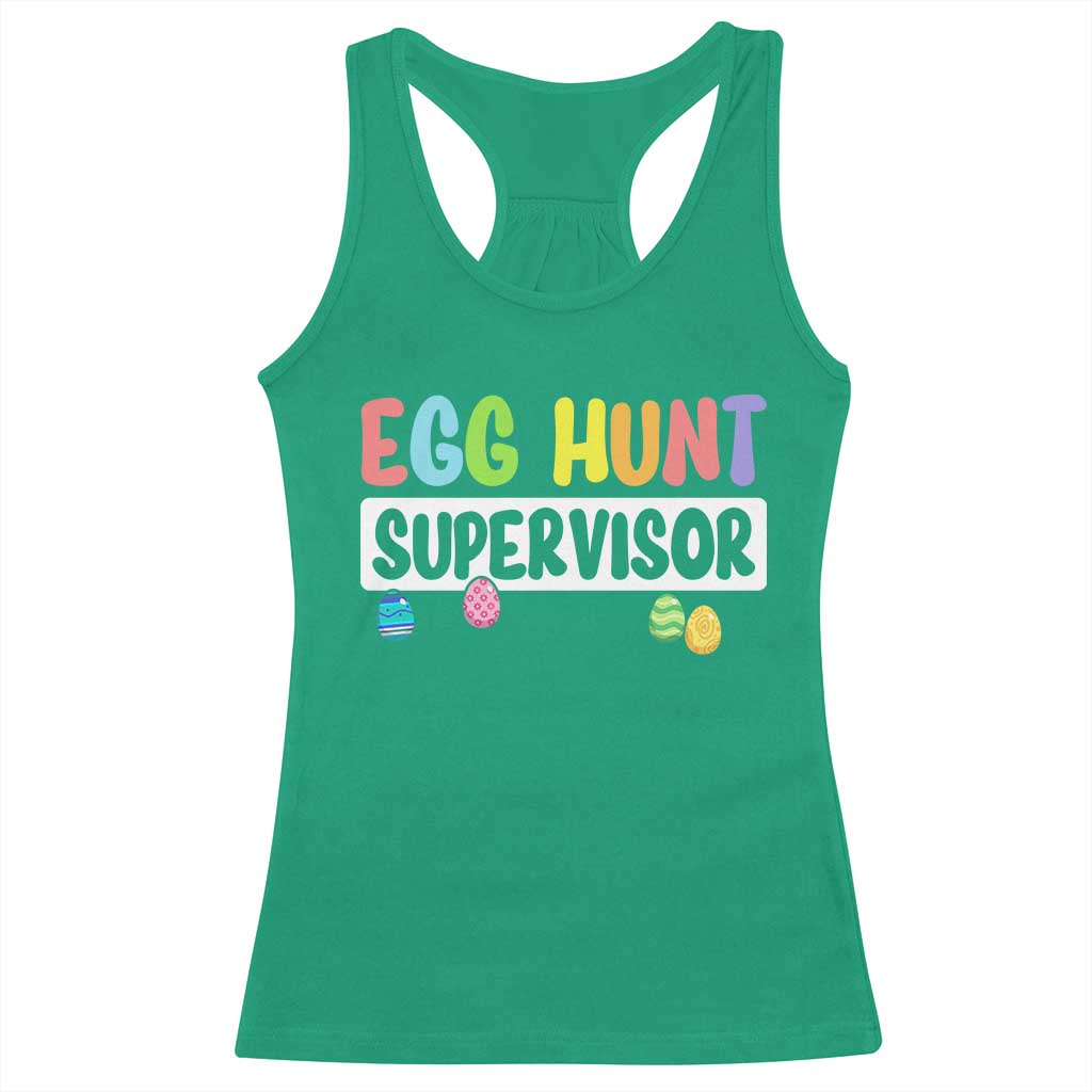 Easter Egg Hunt Supervisor Racerback Tank Top Funny Mom Dad TS10 Irish Green Print Your Wear