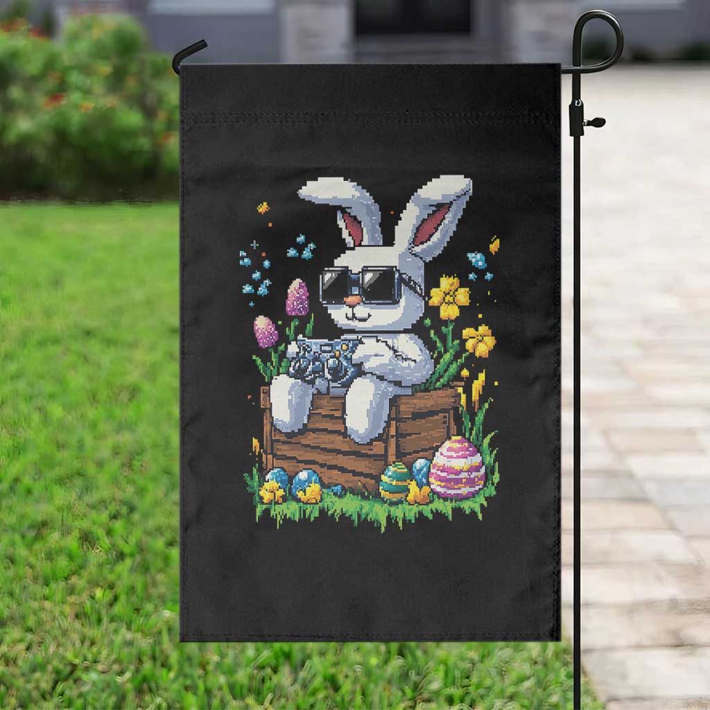 Gamer Rabbit Garden Flag Cute Bunny Gaming Eggs Video Games Easter Pixel Garden TS10 Print Your Wear