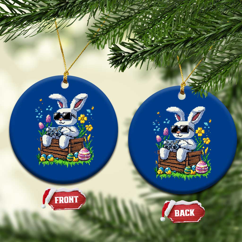 Gamer Rabbit Ceramic Ornament Cute Bunny Gaming Eggs Video Games Easter Pixel Garden TS10 1pc Blue Print Your Wear