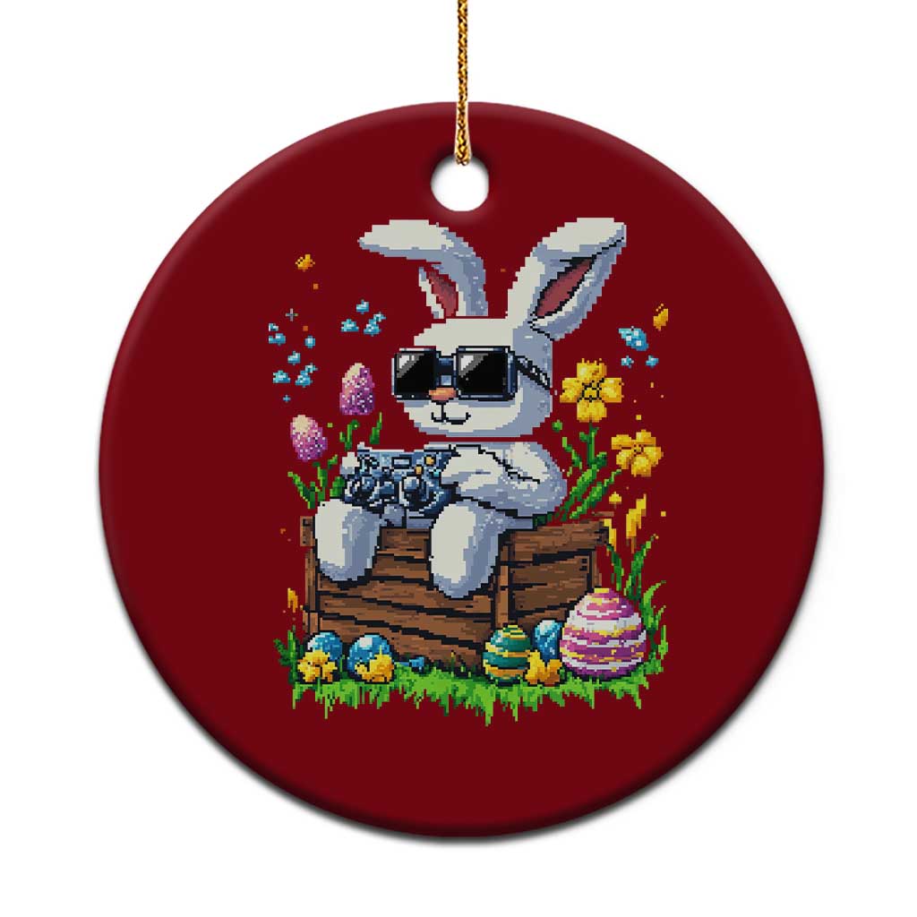 Gamer Rabbit Ceramic Ornament Cute Bunny Gaming Eggs Video Games Easter Pixel Garden TS10 1pc Red Print Your Wear