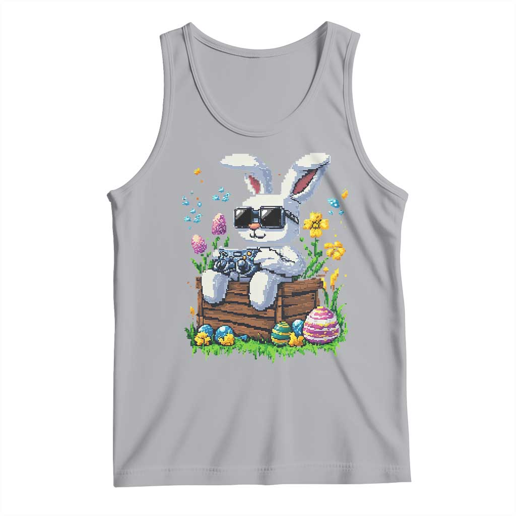 Gamer Rabbit Tank Top Cute Bunny Gaming Eggs Video Games Easter Pixel Garden TS10 Athletic Heather Print Your Wear