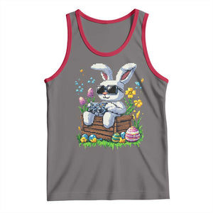 Gamer Rabbit Tank Top Cute Bunny Gaming Eggs Video Games Easter Pixel Garden TS10 Deep Heather Red Print Your Wear
