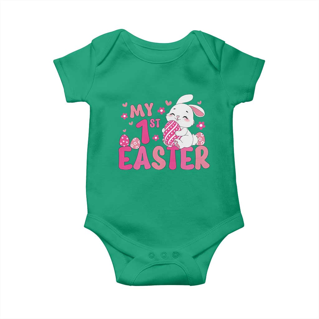 Baby First Easter Baby Onesie Cute Newborn Gift Bunny Rabbit TS10 Irish Green Print Your Wear